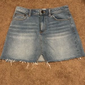 Blue denim skirt